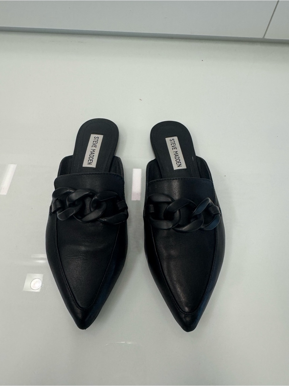 Steve Madden Fleur Pointed Toe Mule (Chain-Link Mule Slides)